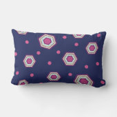 六角形の青い腰神経の枕 ランバークッション (裏面)