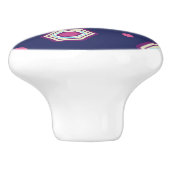 六角形の青い陶磁器の引きのノブ セラミックノブ (側面)