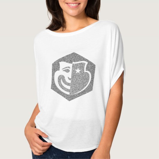 六角形はロゴの上をエッチングしました Tシャツ (正面)