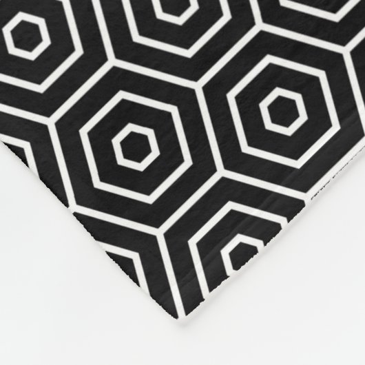 六角形は幾何学的なパターンを織ります フリースブランケット (角)