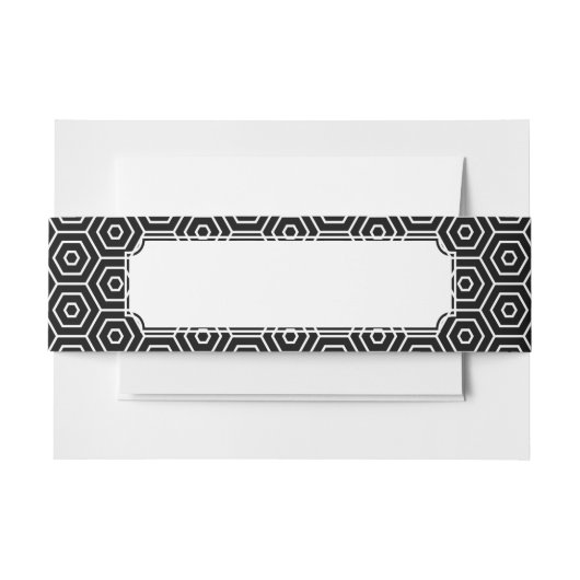 六角形は幾何学的なパターンを織ります 招待状ベリーバンド (正面例)