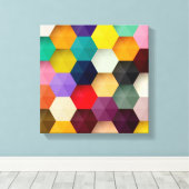 六角形キャンバス印刷 キャンバスプリント (インサイチュ (ウッドフロア))