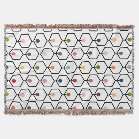 六角形チェーン スローブランケット (正面)