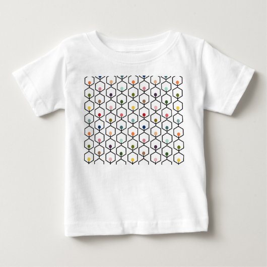 六角形チェーン ベビーTシャツ (正面)