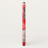 六角形パターンIphoneの白くおよび赤く芸術的な箱 Case-Mate iPhoneケース (裏面/左)