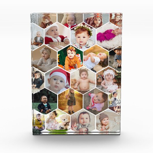 六角形フォトコラージュ フォトブロック (正面)
