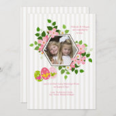 六角形フローラフォトイースターカード シーズンカード (正面/裏面)