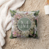 六角形フローラモノグラムファミリー名 クッション (ブランケット)