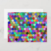 六角形ポストカードのオフセット ポストカード (正面/裏面)