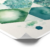 六角形幾何学模様ハニカムアート ポスター (角)