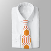 六角形抽象芸術幾何学模様(オレンジ色と ネクタイ (タイ)