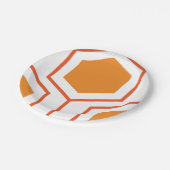六角形抽象芸術幾何学模様(オレンジ色と ペーパープレート (アングル)