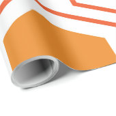 六角形抽象芸術幾何学模様(オレンジ色と ラッピングペーパー (ロールコーナー)