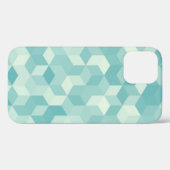 六角形淡青色シームレスパターン Case-Mate iPhoneケース (裏面 (横))