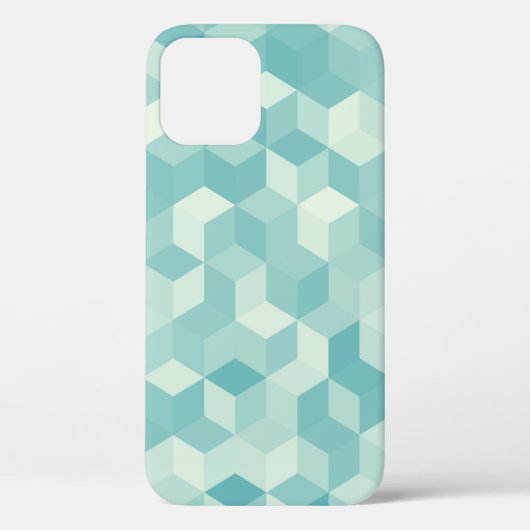 六角形淡青色シームレスパターン Case-Mate iPhoneケース (裏面)