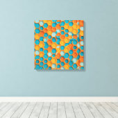 六角形 キャンバスプリント (インサイチュ (ウッドフロア))