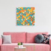 六角形 キャンバスプリント (インサイチュ (リビング))