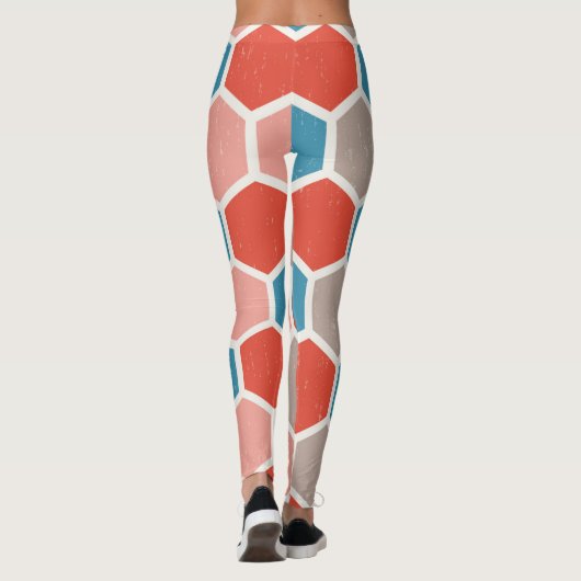 六角形(モノクロ) レギンス (裏面)