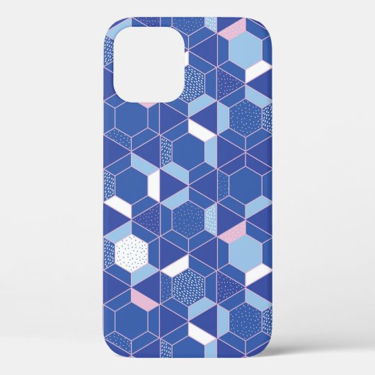 六角形、三角形:ジオメトリ抽象芸術パターン。 Case-Mate iPhoneケース (裏面)