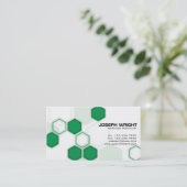 六角形-緑 名刺 (スタンド正面)