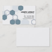六角形-青 名刺 (正面/裏面)