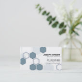 六角形-青 名刺 (スタンド正面)