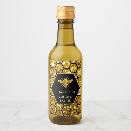 六角感謝してい蜂 ワインラベル (正面)