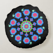 六角曼荼羅円枕 ラウンドクッション (裏面)