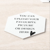 六角穴付き個人用上面 ペーパーコースター (アングル)