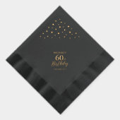 六角紙吹雪モダン大人60歳の誕生日パーティー 箔ナプキン (右)