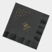 六角紙吹雪モダン大人60歳の誕生日パーティー 箔ナプキン (左)