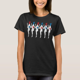 六角蹴り線、濃色 Tシャツ