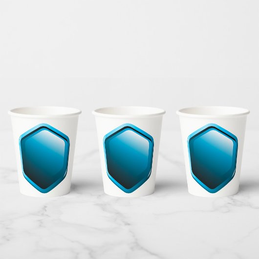 六角（青） 紙コップ