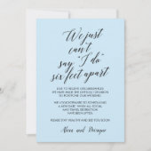 六足アパート |ブルーキャンセル先送結婚り 招待状 (正面)