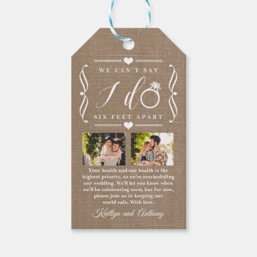 六足結婚別の期日の変更 ギフトタグ (正面)