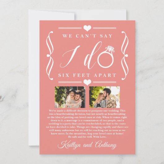 六足結婚別の期日の変更 セーブザデート (正面)