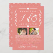 六足結婚別の期日の変更 セーブザデート (正面/裏面)