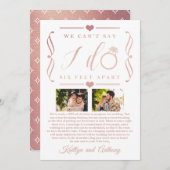 六足結婚別の期日の変更 セーブザデート (正面/裏面)