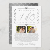 六足結婚別の期日の変更 セーブザデート (正面/裏面)