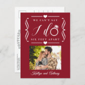 六足結婚別の期日の変更 案内ポストカード (正面/裏面)