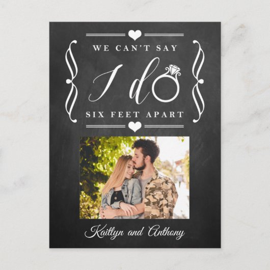 六足結婚別の期日の変更 案内ポストカード (正面)