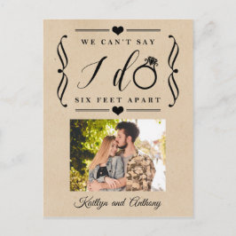 六足結婚別の期日の変更 案内ポストカード