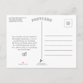 六足結婚別の期日の変更 案内ポストカード (裏面)