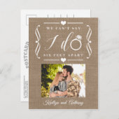 六足結婚別の期日の変更 案内ポストカード (正面/裏面)