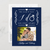 六足結婚別の期日の変更 案内ポストカード (正面/裏面)