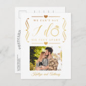 六足結婚別の期日の変更 案内ポストカード (正面/裏面)