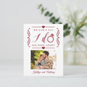 六足結婚別の期日の変更 案内ポストカード (スタンド正面)