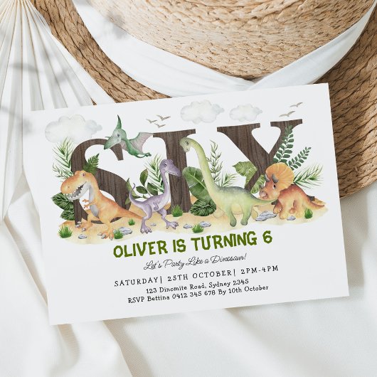 六 | Boy Dioles 6th Birthday Party招待 招待状