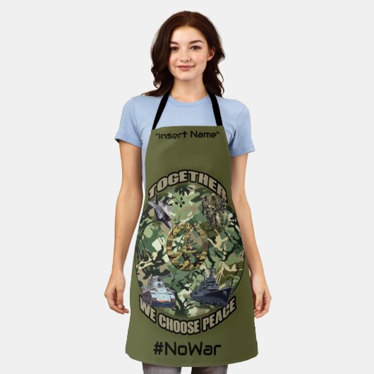 共に平和を選ぶ エプロン (着用した状態)