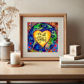 共に感動的励まされる引用文ハート ポスター